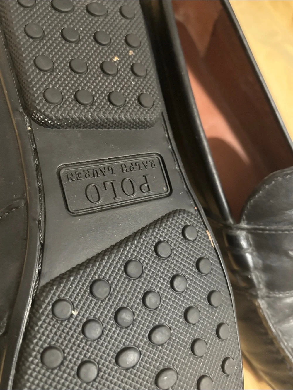 Polo by Ralph Lauren Black Leather Penny Loafers